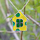  A house made of 925 sterling silver with BS0074 enamel. Pendant. Sunny Silver. My Livemaster. Фото №5