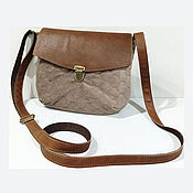 Сумки и аксессуары handmade. Livemaster - original item Crossbody bag: women`s crossbody ELENA beige-brown. Handmade.