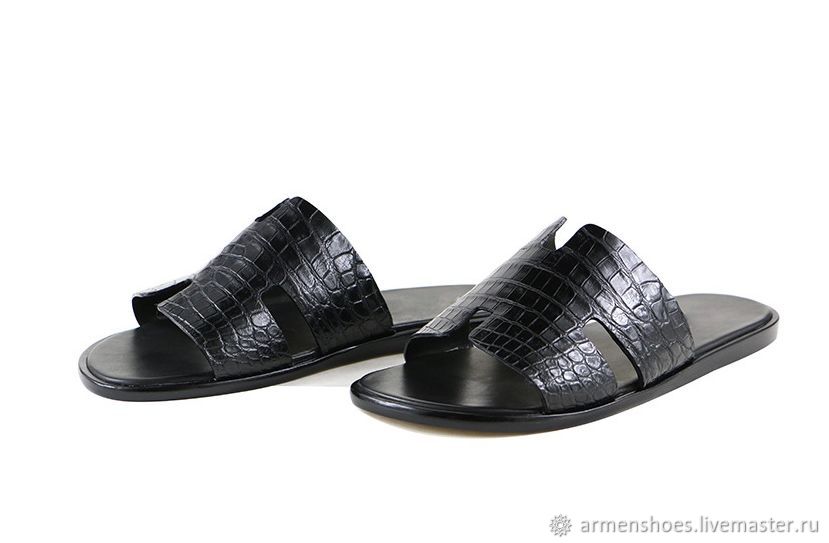 crocodile skin slippers