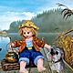 Ватная , елочная игрушка Рыбачок , Елочные игрушки, Костомукша,  Фото №1