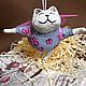 Кот Пельмешек. Игрушка из папье-маше. Мини фигурки и статуэтки. Nataly Cotton toys. Интернет-магазин Ярмарка Мастеров.  Фото №2