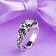 Кольцо Бантик с муассанитом, серебро 925 с чернением. Кольца. Organic Jewelry. Серебро и золото. Ярмарка Мастеров.  Фото №4