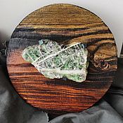 Картины и панно handmade. Livemaster - original item Wooden panel with fluorite cut. Handmade.