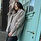 Рубашка женская льняная Оверсайз, цвет ромб серый. Рубашки. Льняная одежда Molinialife. Ярмарка Мастеров.  Фото №7
