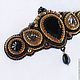 Заказать Заколка-автомат из бисера "Виктория" Swarovski черный золотой. Dreams in beads (Екатерина). Ярмарка Мастеров. . Заколки Фото №3