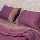 Order Purple bedding. Purple Duvet Cover Set. 100% cotton satin. Daria. Unique linen bedding sets. Livemaster. . Souvenirs by profession Фото №3