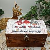 Для дома и интерьера handmade. Livemaster - original item Casket chest three funny dwarfs decoupage. Handmade.