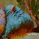 Order Oil painting birds ' Sweet couple'. yuliabogun. Livemaster. . Pictures Фото №3