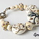 Order Bracelet with a dragonfly on white. Grafoli jewellery. Livemaster. . Bead bracelet Фото №3