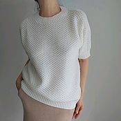 Свитеры: Вязаный свитер с разрезами White dream