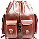 Leather backpack 'Grunt' brown. Backpacks. Russian leather Guild. Online shopping on My Livemaster.  Фото №2