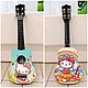 Укулеле "Китти"- гавайская гитарка. Укулеле (гавайская гитара). Guitar & Ukulele art Studio. Интернет-магазин Ярмарка Мастеров.  Фото №2