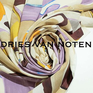 Материалы для творчества ручной работы. Ярмарка Мастеров - ручная работа DRIES VAN NOTEN, вискоза плательно-рубашечная абстракция, ИТАЛИЯ. Handmade.