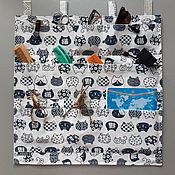 Для дома и интерьера handmade. Livemaster - original item Pockets: Cat wall organizer( light grey). Handmade.