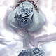 Комплект "Розы в серебре" сумочка и заколка. Классическая сумка. JylG designer handbags Юлия Гуляева. Ярмарка Мастеров.  Фото №4