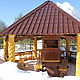 беседка с резными столбами, Мебель, Осташков,  Фото №1