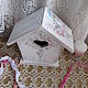 Order Box-birdhouse 'In the Bush climbing roses' Painting. Things history. Livemaster. . Storage Box Фото №3