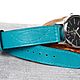 Wristwatch on Turquoise Genuine Leather Bracelet. Watches. Made In Rainbow. Ярмарка Мастеров.  Фото №5