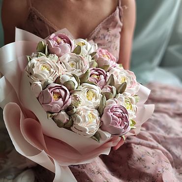 Подарки и сувениры ручной работы. Ярмарка Мастеров - ручная работа Букет из нежного зефира. Handmade.