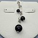 Silver pendant with black onyx, Pendants, Moscow,  Фото №1