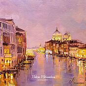 Картины и панно handmade. Livemaster - original item Oil painting on canvas. Golden Lights of Venice. Italy. Handmade.