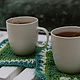 Подставка для чашки вязаная. Подставка под горячее. Ателье 'Лиса и Мышь'. Ярмарка Мастеров.  Фото №4
