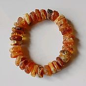 Amber beads made from natural Baltic stones for girls 60 cm