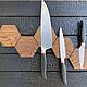 Магнитный держатель для ножей Подставка для ножей деревянная, Кухонные ножи, Липецк,  Фото №1