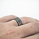 Grey titanium ring with a checkerboard pattern. Rings. asgdesign. My Livemaster. Фото №6