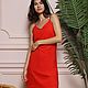 Красная сорочка из конопли. Сорочка. Uzor Wear. Интернет-магазин Ярмарка Мастеров.  Фото №2