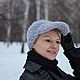 Кепка вязаная женская, Меховая кепка, Кепка букле. Кепки. Belkahats / Шапки, медведи / Мария. Ярмарка Мастеров.  Фото №4