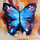 Oil painting on canvas 'Butterfly' 50/50 cm, Pictures, Sochi,  Фото №1