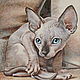 Kit embroidery with beads 'Kitten of the SPHINX', Embroidery kits, Ufa,  Фото №1