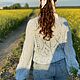Ажурный кардиган на пуговках ручной работы. Кардиганы. Valya Paskhina. Ярмарка Мастеров.  Фото №5