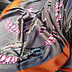 Винтаж: Шелковый платок Горький шоколад. Платки винтажные. Irina-ekw. Интернет-магазин Ярмарка Мастеров.  Фото №2