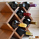 Винная полка стеллаж Марго на 6 винных бутылок коричневый, Полки, Псков,  Фото №1