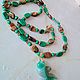 Order beads: Pendant with carved Agate fish on Malachite and Tiger eye beads. Rimliana - the breath of the nature. Livemaster. . Beads2 Фото №3