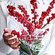 Ветка с ягодами Илекс.Живые цветы.Букет в вазу, Букеты, Москва,  Фото №1