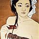  Картина акварелью.Азиатка, Элементы интерьера, Санкт-Петербург,  Фото №1