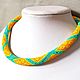 Harness-beaded necklace 'Citrus mix', Necklace, St. Petersburg,  Фото №1