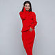 Красный костюм с длинной юбкой, Костюмы, Москва,  Фото №1