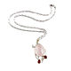 Quartz and garnet pendant on a chain, pink three-stone pendant, Pendant, Moscow,  Фото №1
