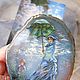 Panel ( Pendant ) painted on the stone, ' Woman with a parasol ', Pendants, Moscow,  Фото №1