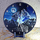 Order table clock 'moonlight sonata', wolves, talisman. Helena Shelk (alenamasterrnd). Livemaster. . Mantel Clock Фото №3