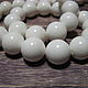 White agate beads 12mm smooth ball. Beads1. Elena (luxury-fittings). Online shopping on My Livemaster.  Фото №2