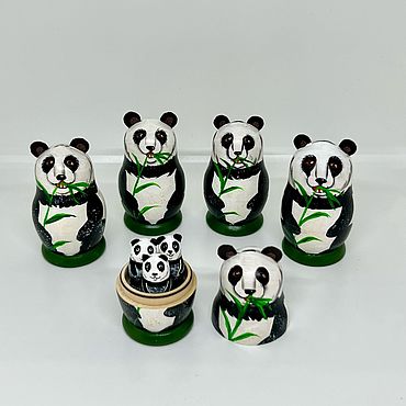 Зоотовары ручной работы. Ярмарка Мастеров - ручная работа Матрешка Панда. Handmade.
