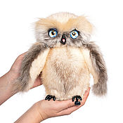 Куклы и игрушки handmade. Livemaster - original item Copy of Owl from natural fur with flying wings. Handmade.