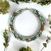 Браслеты Сафари - комплект браслетов в стиле этно зелёный бронза