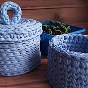 Для дома и интерьера handmade. Livemaster - original item Baskets: L 12 cm, height 8-10, with lid/ without lid. Handmade.