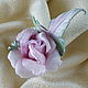 Order Brooch-boutonniere handmade flower from fabric rosebud Barbara. LIUDMILA SKRYDLOVA (flower glade). Livemaster. . Brooches Фото №3